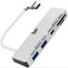 Sxdthy USB Hub, Multifunctional USB SplitterAluminum Alloy USB 3.0 Hub Adapter Splitter with SD/TF Card Reader view 1