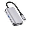 Feilx Ultra-Slim Data USB HubType-C Docking Station Type C to HDMI-Compatible 4K to VGA USB Splitter Hub view 1