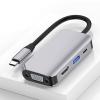 Feilx Ultra-Slim Data USB HubType-C Docking Station Type C to HDMI-Compatible 4K to VGA USB Splitter Hub view 2
