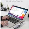 Feilx Ultra-Slim Data USB Hub, 6 in 1 USB C Hub, Type C Splitter Hub Case for MacBook Docking Station Adapter view 2