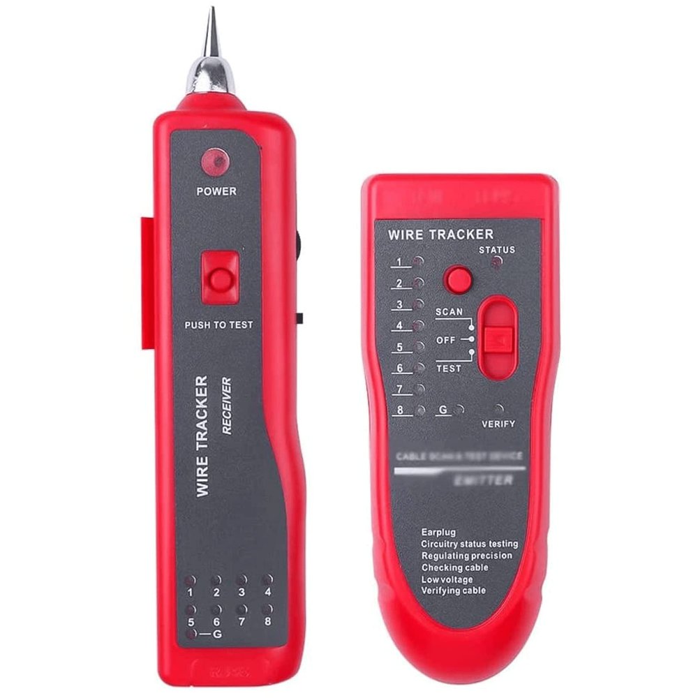Feilx Underground Cable Locator, Wire Tracer with Earphone for Telephone, Internet, Video, Data and Communications Cables
