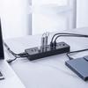 Feilx Ultra-Slim Data USB Hub,USB HUB 10 Port ABS USB2.0 HUB with 12V Power Adapter High Speed USB Splitter for PC Computer Accessories 1M Data Cable view 3