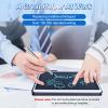 10 inch LCD Writing Tablet Electronic Writing Notebook with PU Protective Cover Erasable Drawing Pad Gift for Adults at Home Business Office(Black view 4