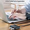 Feilx Ultra-Slim Data USB Hub, USB Hub 4-Port USB 3.0 High-Speed USB Splitter for Hard Drives USB Flash Drive Mouse Keyboard Extend Adapter USB 3.0 Hub view 4