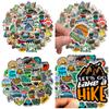 100 PCS Outdoor Adventure,Travel, Hiking, Camping Theme Stickers, for Laptop, Water Bottle, Luggage, Phone, Pad, Helmet, Guitar, Decals for Kids, Teens and Girls view 1