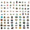 100 PCS Outdoor Adventure,Travel, Hiking, Camping Theme Stickers, for Laptop, Water Bottle, Luggage, Phone, Pad, Helmet, Guitar, Decals for Kids, Teens and Girls view 2