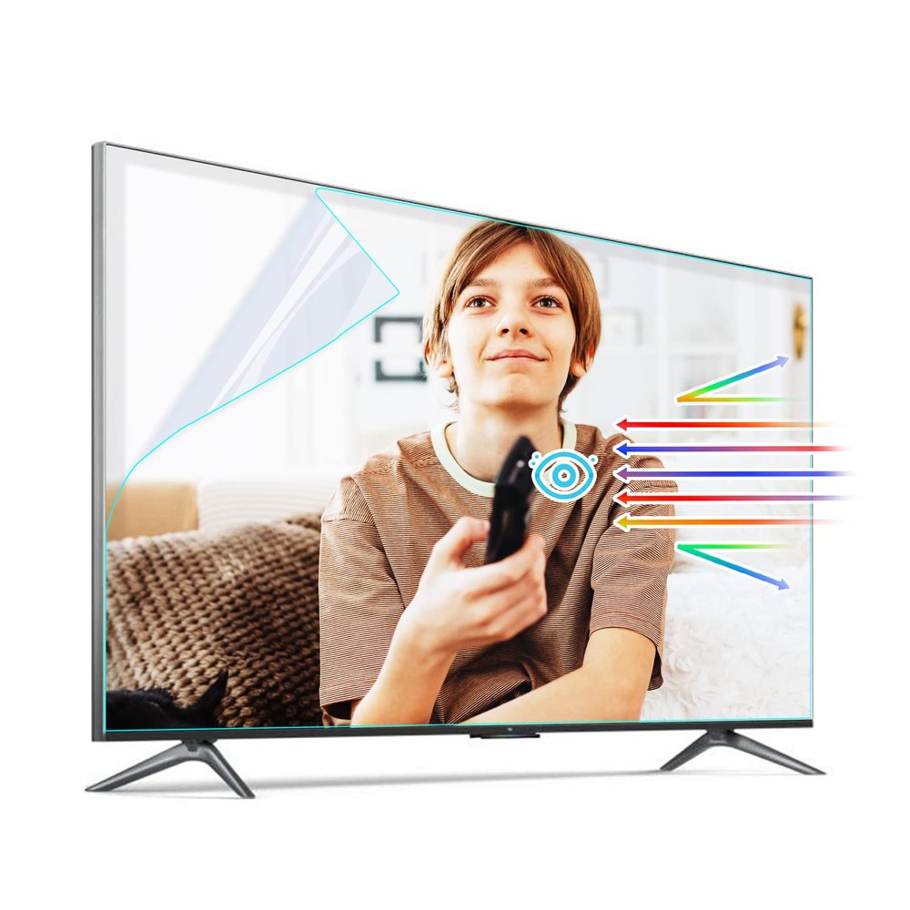 HFIX 75 inch TV Screen Protector Film Blocking Blue Light Shield UV Filter,Anti Glare Film for TV 75 inch Anti-Glare Film,Narrow 75 inch