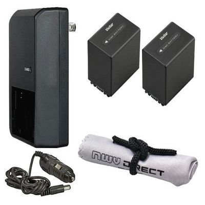 Digital Nc High Capacity Intelligent Batteries (2 Units) Compatible with Sony Handycam HDR-CX100 + AC/DC Travel Charger