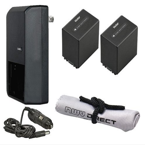 Digital Nc High Capacity Intelligent Batteries (2 Units) Compatible with Sony Handycam HDR-CX100 + AC/DC Travel Charger