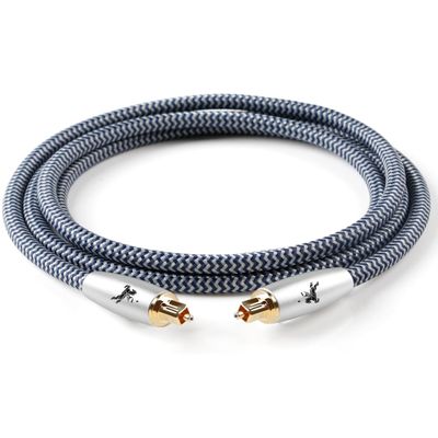 Impeto Digital Fiber Optic Audio Cable for Sound Bar Toslink Cord Male to Male 24K Gold Plated Connector Optical Audio Cable 6ft 10ft S/PDIF Glass Core, 9.84feet/3M IMP-2201