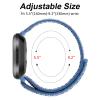 4 Pack Nylon Bands for Fitbit Versa 2 Bands for Women Men (Pure Black/Midnight Blue/Cape Code Blue/Seashell) view 3