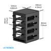 UCTRONICS for Raspberry Pi Cluster Case, Desktop Metal Rack Case, 4 Layers with 2 Cooling Fans Compatible with Raspberry Pi 5/4B and 2.5" SSD view 3
