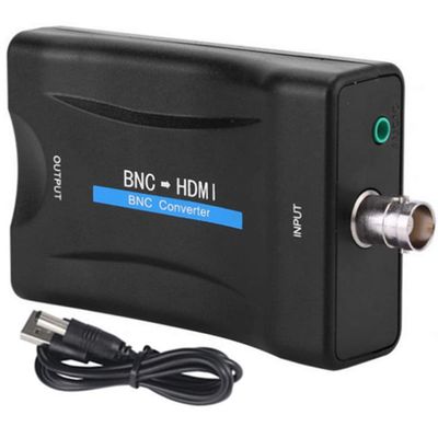 HOTBEST BNC to HDMI Converter Adapter 1080P/720P HD Display BNC Female to HDMI Video Converter Adapter Box HDMI Output Interface for HDTV HD Projector BNC Input Connector for Camera,