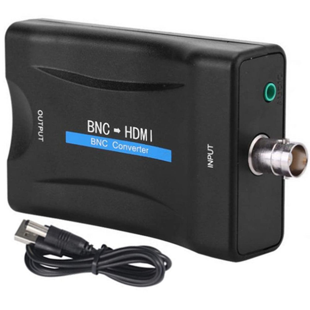 HOTBEST BNC to HDMI Converter Adapter 1080P/720P HD Display BNC Female to HDMI Video Converter Adapter Box HDMI Output Interface for HDTV HD Projector BNC Input Connector for Camera,