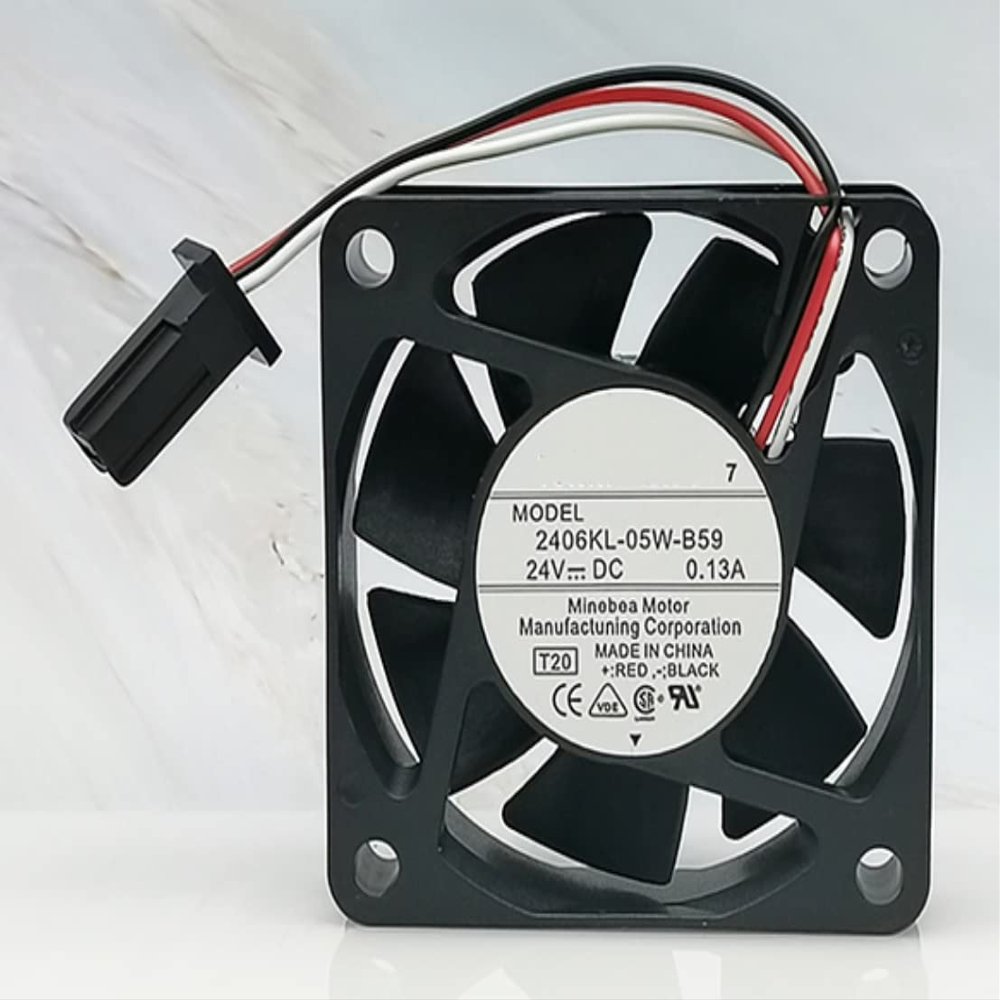 2406KL-05W-B59 24VDC 0.13A 3.12W 4600RPM 60X60X15mm 3-Wire Cooling Fan