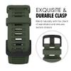 MoKo Strap Compatible with Garmin Instinct/Instinct Solar/Tactical/Instinct 2 GPS Smartwatch, 22mm Soft Silicone Sport Replacement Watch Band Wristband, Army Green view 4