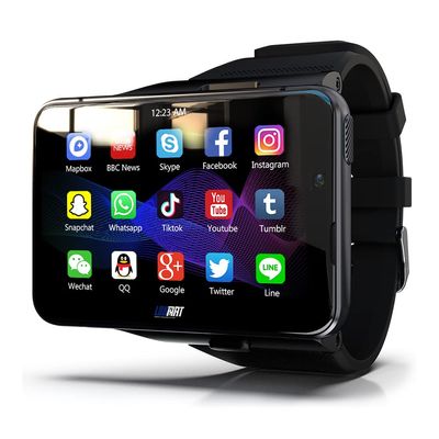 ENKUODE Android 9.0 Smartwatch GPS Sport Wristwatch 2.88" Large Touch Screen Fitness Activity Tracker 5.0MP+13.0MP HD Dual Camera 4G/LTE Network,WiFi,Independent SIM Card, 4+64GB (Black)