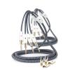 Impeto 2 Audiophile High-end Speaker Cables 14AWG Cotton Net Braided Comes with Gold Plated Banana Plugs and Spade Connectors (6.56ft(2 Cables)) view 1