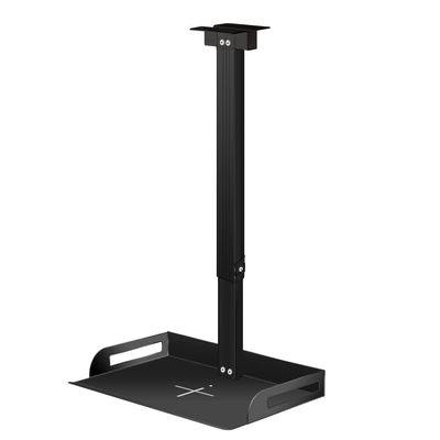 Drsn Universal Ceiling Mount with Tray for Projector Camera, 91-170 cm Adjustable, 11 Lbs Load Bearing, No Hole Installation, in-Tube Cable Routing, Universal Ceiling Mount for Wall Ceiling, Carbon
