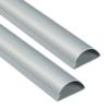 D-Line Half Round Cord Hider, Patented Cable Cover, Hide TV Wall Mount Wires, Raceway for Cords, Decorative Wire Covers, Paintable, Adhesive Cable Concealer - 2X 2in W x 1in H x 39in L - Gray view 1