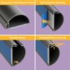 D-Line Half Round Cord Hider, Patented Cable Cover, Hide TV Wall Mount Wires, Raceway for Cords, Decorative Wire Covers, Paintable, Adhesive Cable Concealer - 2X 2in W x 1in H x 39in L - Gray view 2