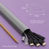 D-Line Half Round Cord Hider, Patented Cable Cover, Hide TV Wall Mount Wires, Raceway for Cords, Decorative Wire Covers, Paintable, Adhesive Cable Concealer - 2X 2in W x 1in H x 39in L - Gray view 3