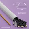 D-Line Half Round Cord Hider, Patented Cable Cover, Hide TV Wall Mount Wires, Raceway for Cords, Decorative Wire Covers, Paintable, Adhesive Cable Concealer, 2X 2in W x 1in H x 39in L, White view 3