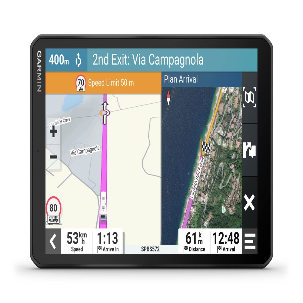 Garmin Camper 895 MT-D EU - Navigation Device with 8" Display for Motorhomes, Pre-Installed 3D Maps for Europe & South Africa, Real Time Traffic Info, Campsite Database, Black