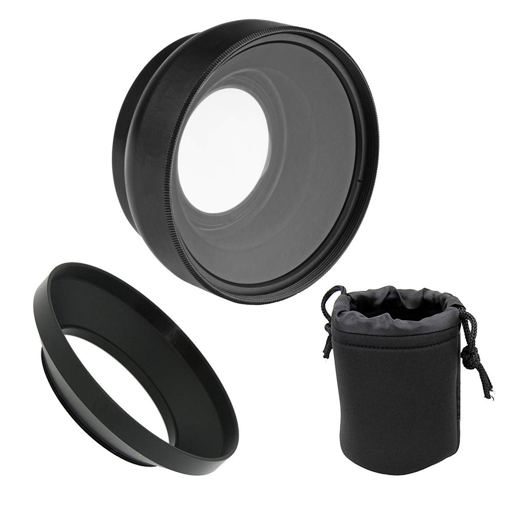 Ultra Wide Angle Lens Converter (Low Profile) Compatible with Nikon D5500 HD (Lenses w/Thread Sizes of 52, 55, 58 & 62)