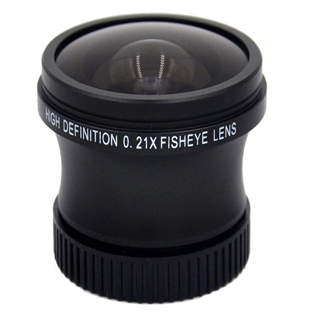 0.21x High Grade Fish-Eye Lens (180 Diagonal Angle of View) Compatible with Panasonic Lumix DMC-LX7 + Lens Adapter
