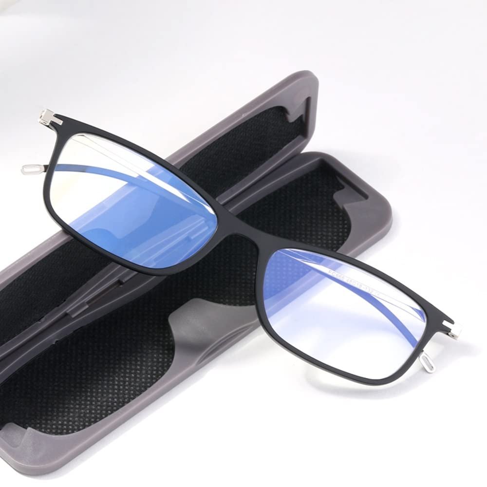 LKP Anti Blue Light Reading Glasses Lightweight Readers for Presbyopia Clear Lens Unisex Black Computer Glasses (1.0-3.0 (Color : Black, Size : 1.5)