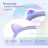 iClever Kids Headphones with Cat Ear Led Light Up, Safe Volume Limite Wired Headphones with FunShare Foldable Over-Ear Headphones for Kids/School/iPad/Tablet/Travel, Meow Donut-Purple view 2