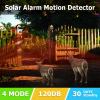 Solar Strobe Alarm Light with Motion Sensor Siren Outdoor Alarm Siren with Remote Controller 120db Sound Security Siren Light IP67 Waterproof and 4 Mode for Home,Farm,Barn,Villa,Yard(1Pack) view 3