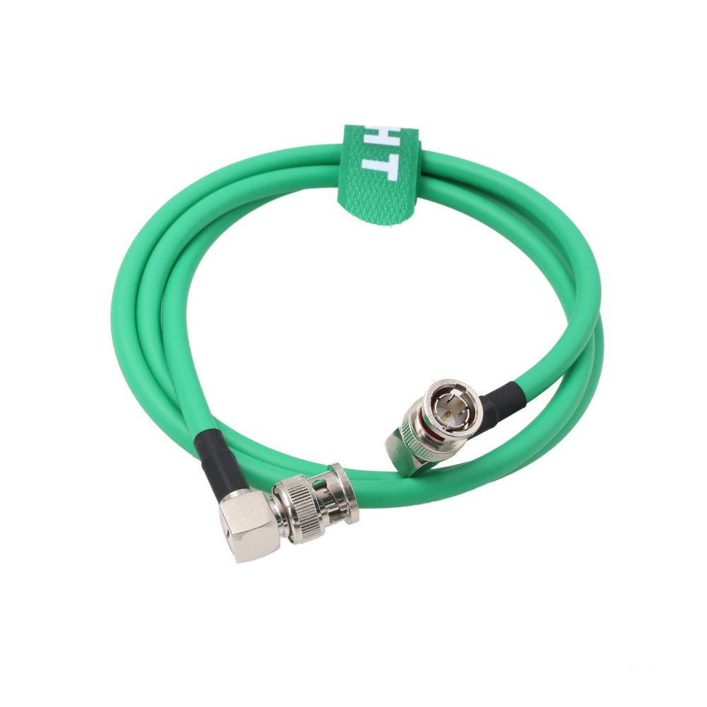 HangTon 12G 6G SDI 4K 60p Video Cable Right Angle BNC for Sony FS7 FX9 FX6 Alexa DSMC2 Camera Blackmagic SmallHD Atomos Monitor 30cm Green