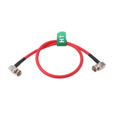 HangTon 4K 12G SDI Raw Video Cable for Sony FS7 FX9 FX6 Camera Blackmagic SmallHD Atomos Monitor Right Angle BNC Canare LV-61S 75 ohm Coaxial Shielded (30cm, Red)