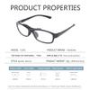 Sports Goggles Glasses Football Soccer Safety Glasses,Anti Shock Collision Explosionproof Goggles with Adjustable Strap Interchangeable Temples for Men Youth Outdoor Sports (Black frame black pad) view 2