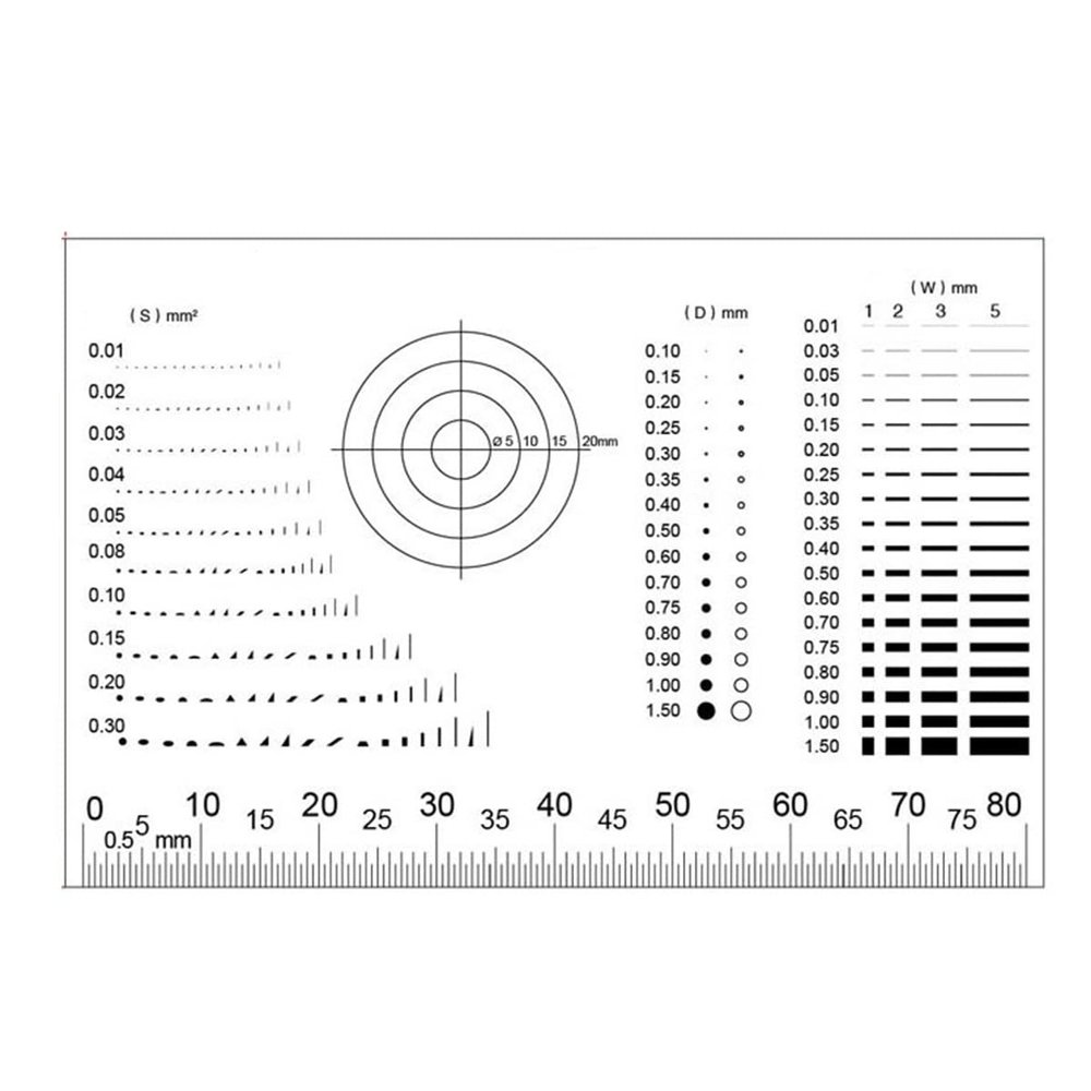 Microscope Accessories Kit Portable Film Point Gauge High Transparent PET Soft Stain Card Microscope Slides