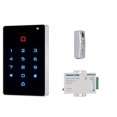 AMOCAM Door Access Control System, Password Keypad + Power Supply Control + Door Exit Button Suitable for Apartment, Office, Access Control