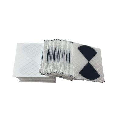 100PCS Reflector Sheet with Black Sectors 40x40mm Reflective Tape Target Survey
