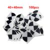 100PCS Reflector Sheet with Black Sectors 40x40mm Reflective Tape Target Survey view 2