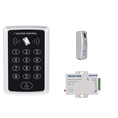 AMOCAM Door Access Control System, Password Keypad + Power Supply Control + Door Exit Button Suitable for Apartment, Office, Access Control
