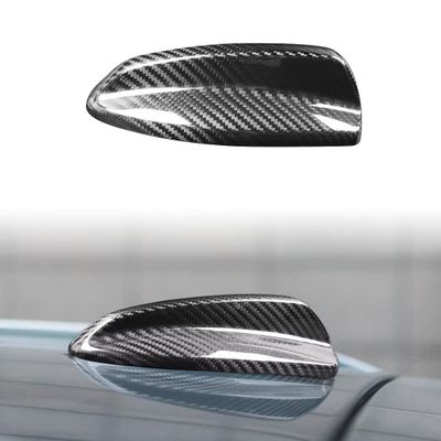 Carbon Fiber Accessories Car Roof Shark Fin Antenna Cover Radio Signal Base Sticker for Volvo XC40 XC60 XC90 S90 2015-2020