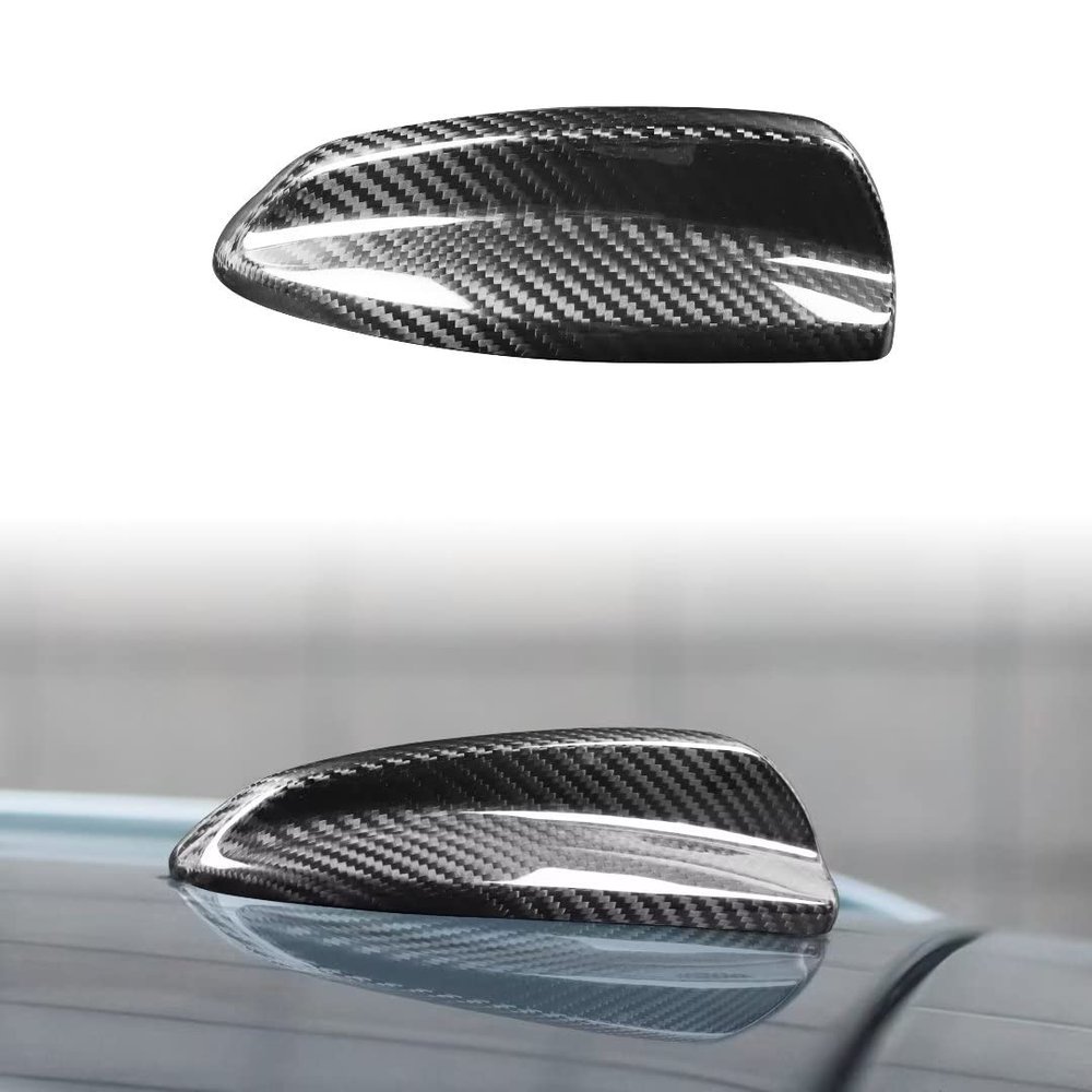 Carbon Fiber Accessories Car Roof Shark Fin Antenna Cover Radio Signal Base Sticker for Volvo XC40 XC60 XC90 S90 2015-2020