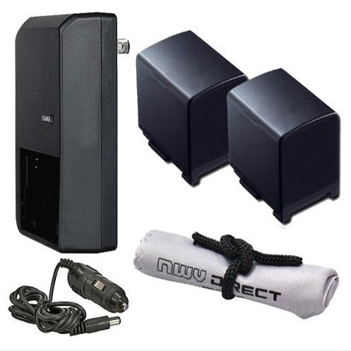 High Capacity Intelligent' Batteries (2 Units) Compatible with Canon VIXIA HF G10 + AC/DC Travel Charger