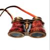 TSWO Nautical Victorian Marine Antique Brass Binocular with Leather Neckstrap, Collectibles Brass Vintage Binocular Monocular Antique Style Telescope Spyglass Gift (Red Leather) view 2