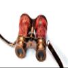 TSWO Nautical Victorian Marine Antique Brass Binocular with Leather Neckstrap, Collectibles Brass Vintage Binocular Monocular Antique Style Telescope Spyglass Gift (Red Leather) view 4