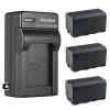 Kastar 3-Pack NP-F750 / NP-F770 Battery and AC Wall Charger Replacement for FEELWORLD A737 Aluminum 7 Inch On-Camera Monitor, FW278S 7" On-Camera Monitor, FW279 7 Inch On-Camera Field Monitor view 1