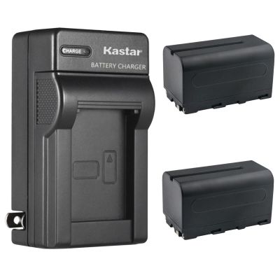 Kastar 2-Pack NP-F750 / NP-F770 Battery and AC Wall Charger Replacement for FEELWORLD T7 Plus 7" Camera Field Monitor, T7 7 INCH IPS Camera Field Monitor, T756 7 INCH IPS Full HD DSLR Camera Monitor