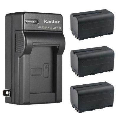 Kastar 3-Pack NP-F750 / NP-F770 Battery and AC Wall Charger Replacement for Portkeys PT5 II Touchscreen Field Monitor, BM5WR 5.5" HDMI Touchscreen Monitor, HS7T II 7" 4K HDMI/3G-SDI Monitor