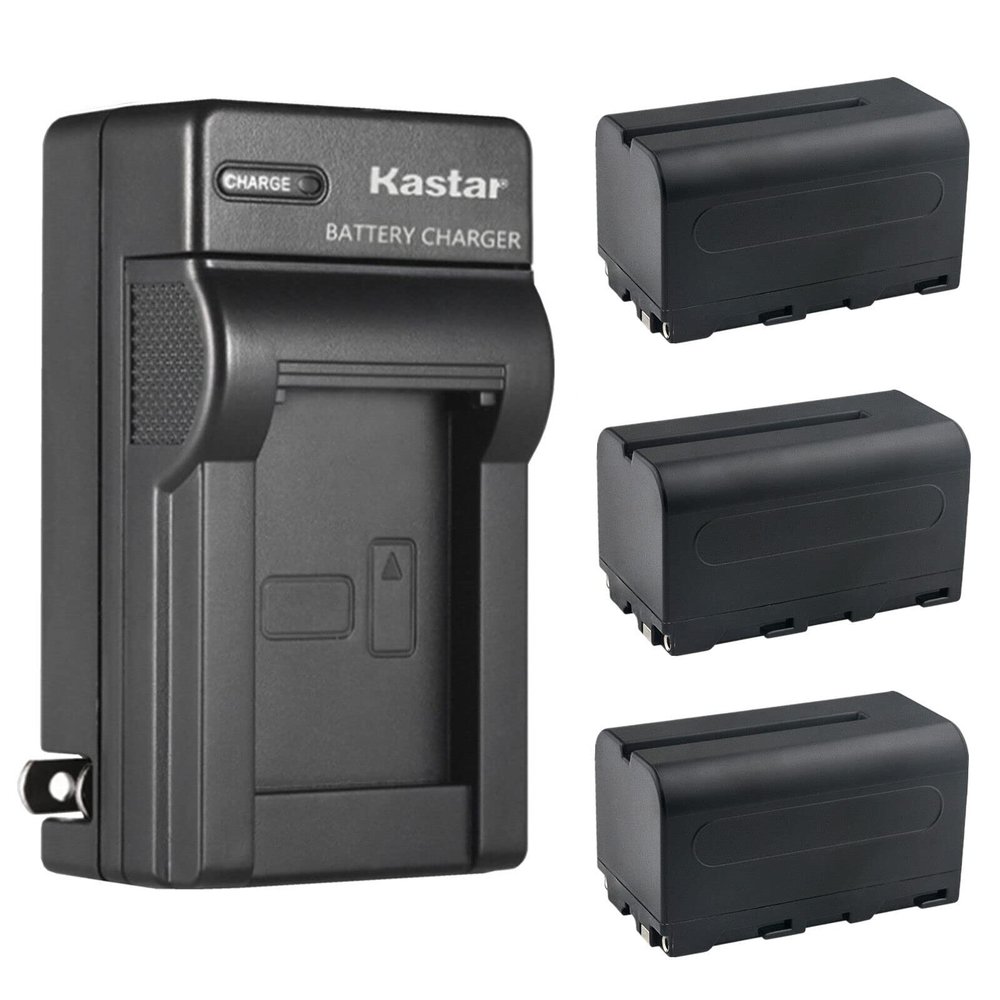 Kastar 3-Pack NP-F750 / NP-F770 Battery and AC Wall Charger Replacement for Portkeys PT5 II Touchscreen Field Monitor, BM5WR 5.5" HDMI Touchscreen Monitor, HS7T II 7" 4K HDMI/3G-SDI Monitor